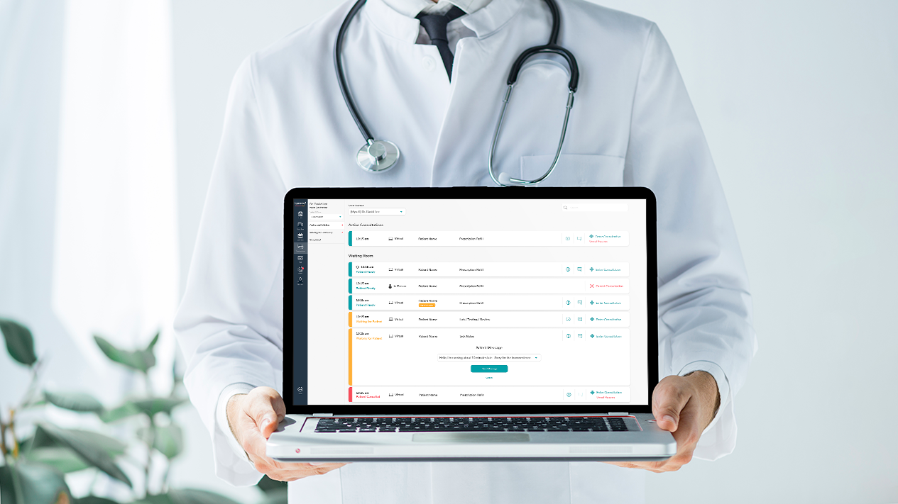 shows the waiting room feature