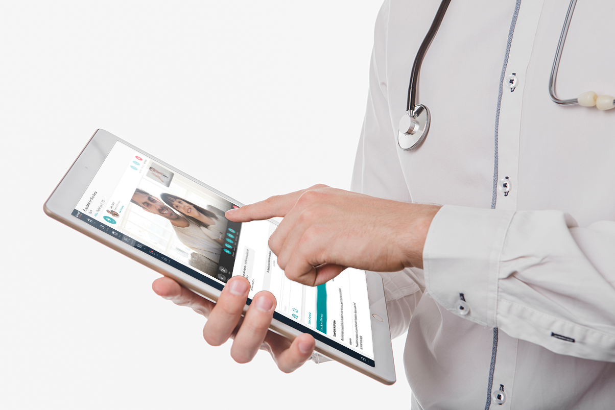 shows video chat feature on an ipad